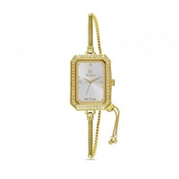 ساعة نسائية باللون الذهبي