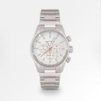 ساعة رجالية باللون الفضي