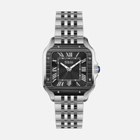 ساعة فاخرة بتصميم مربع أنيق