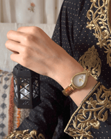 ساعه استيل متفردة ذهبي