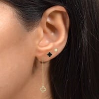 حلق فصوص 6 قطع براقة انيقه