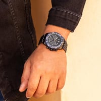 ساعة رجالية استيل باللون الاسود