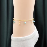 خلخال نسائي باللون الذهبي