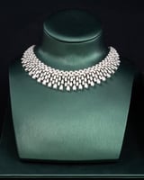 الطقم الفاخر والفصوص الزركون دقة الماس باللون الفض...