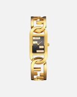 ساعة بتصميم حلقات مترابطة باللون الذهبي ميناء رصاص...