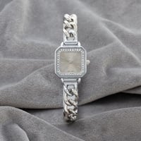 ساعه استيل مثالية فضي رصاصي