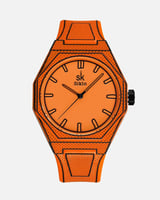 ساعة ربل 3D فايبر برتقالي