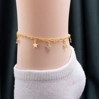 خلخال نسائي باللون الذهبي