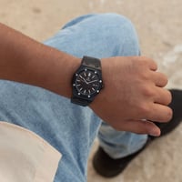 ساعة رجالية ستيل باللون الاسود