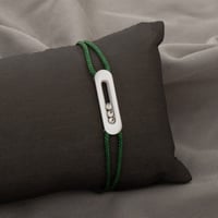 اسوارة سيكلو استيل الخيط باللون الاخضر صيحة صاخبة...