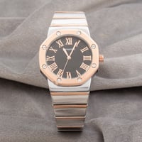 ساعة رجالية ستيل باللونين الفضي والنحاسي