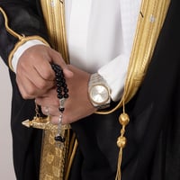 ساعة رجالية باللونين الفضي والذهبي