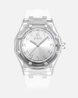 ساعة ربل عربي باللون الأبيض