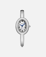 ساعة الاناقة فصوص فضي