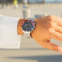 ساعة رجالية استيل باللون الفضي