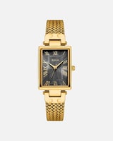 ساعة حصير تخطف الأنظار باللون الذهبي رصاصي