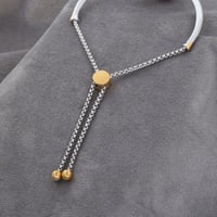 ساعة نسائية باللون الذهبي والفضي ميناء رصاصي