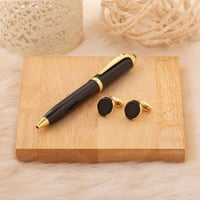 قلم ذهبي واسود البشوات وكبك التفرد يجمع بينهما الف...