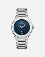 ساعة تتميز بقوة الشعار وجرأة التصميم ميناء كحلي