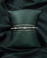 اسوارة ناعمه متعددة المقاس باللون الفضي