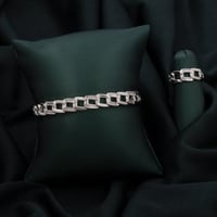 طقم اسوارة وخاتم باللون الفضي