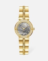 ساعة عصرية فن هندسي راقي باللون الذهبي ميناء صدفي...