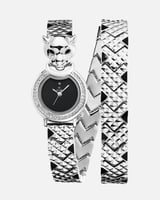 النمر العربي استيل لفتين باللون الفضي ميناء أسود