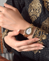 ساعه استيل متفردة ذهبي