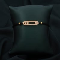 اسوارة نسائية خيط ناعمه بفصوص كريستال باللون الاسو...