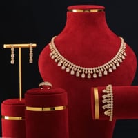 طقم نسائي زركون 4 قطع ناعم مميز