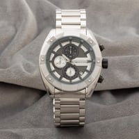 ساعة رجالية استيل باللون الفضي