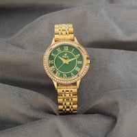 ساعه نسائية باللون الذهبي