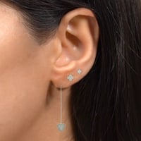 حلق نسائي فضي 6 قطع تصميم متميز