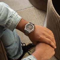 ساعة رجالية استيل باللون الفضي