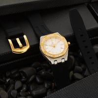 ساعة نسائية ربل فصوص زركون باللون الاسود ميناء ابي...