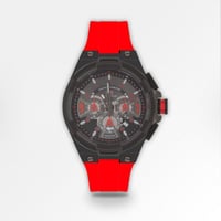 ساعة رجالية باللون الأحمر