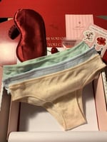 3 قطع قطنية مخرمة مقاس S