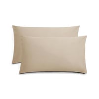 طقم بيت مخدة سادة - 2 قطع - رمادي فاتح