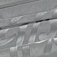 مفرش مفرد ونص مخمل - 5 قطع - سلسلة لامورا - رمادي