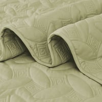 مفرش مضغوط مفرد ونص - 3 قطع - سلسلة إلميرا - أخضر...