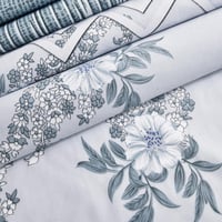 مفرش صيفي مفرد ونص - 4 قطع - سلسلة سيلين - رمادي أ...