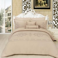 مفرش مفرد ونص مطرز - 4 قطع - سلسلة لومينا - الجمل...