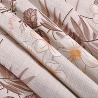 مفرش صيفي مفرد ونص - 4 قطع - سلسلة سيلين - قهوة