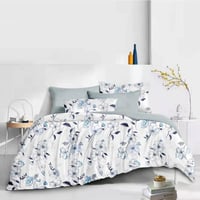 مفرش صيفي مفرد - 4 قطع - سلسلة ميلان - أزرق بحيرة