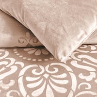 مفرش مفرد ونص مخمل - 5 قطع - سلسلة لامورا - رمادي...