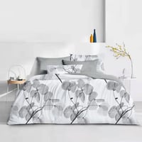 مفرش صيفي مفرد - 4 قطع - سلسلة سيلين - رمادي