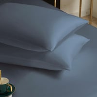 طقم شراشف بارد بامبو مزدوج - 3 قطع - أزرق رمادي