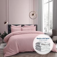 مفرش فندقي مزدوج مع الحشوة القابلة للنزع - 9 قطعة...