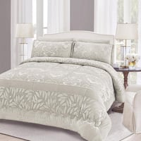 مفرش مزدوج مخمل - 6 قطع - سلسلة نوفا - رمادي متوسط