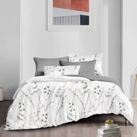 مفرش صيفي مفرد ونص - 4 قطع - سلسلة ميلان - رمادي